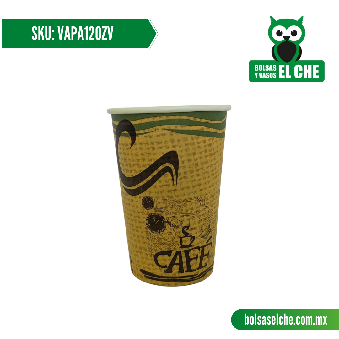 Paquete De 100 Vasos De Cafe De Papel De 12 Oz, Vasos De Cafe