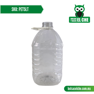 COD: PET5LT - GARRAFA - BOTELLA DE PET CAPACIDAD DE 5 LITROS - PAQUETE: 32 PZAS