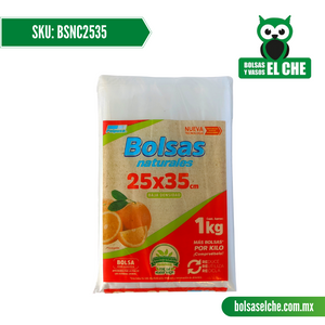 COD: BSNC2535 - BOLSA SUELTA NATURAL - 25CM X 35CM - CALIBRE 125 - CONT. 1 KG