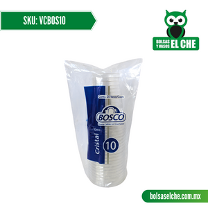 COD: VCBOS10 - VASO TRANSPARENTE DE 10 ONZAS - CRISTAL BOSCO - PAQUETE: 20 PZAS