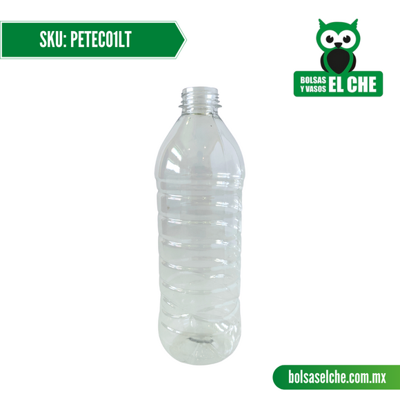 COD: PETECO1LT - BOTELLA ECOLOGICA CAPACIDAD DE 1 LITRO - PAQUETE: 120 PZAS