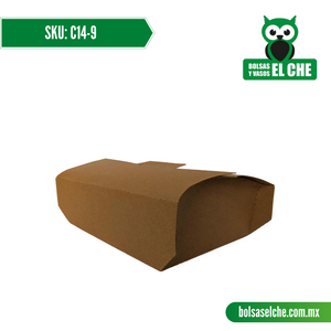 COD: C14-9 - CAJA MULTIUSOS MEDIDAS 19.5CM X 14CM X 6.8CM - CARTON - COLOR CAFÉ - PAQ. CON 25 PZAS