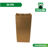 COD: BPK5 - BOLSA DE PAPEL COLOR CAFÉ KRAFT N. 5 - PAQ. CON 100 PZAS