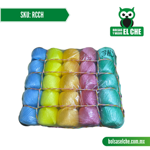 COD: RCCH - RAFIA - BOLA CHICA VARIOS COLORES - VENTA POR PIEZA