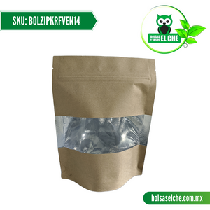 COD: BOLZIPKRFVEN14 - BOLSA POUCH ZIPPER KRAFT VEN MEDIDAS 14X14