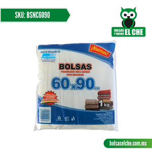 COD: BSNC6090 - BOLSA SUELTA NATURAL - 60CM X 90CM - CALIBRE 125 - CONT. 1 KG