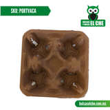 COD: PORTVACA - PORTA VASO PARA BEBIDAS FRIAS O CALIENTES - BASE DE CARTON - 4 ESPACIOS - SE VENDE POR PAQUETE