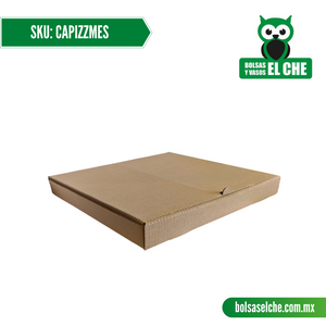 COD: CAPIZZMES - CAJA PARA PIZZA MEDIANO - DIAMETRO 14 PULGADAS - CARTON - COLOR CAFÉ