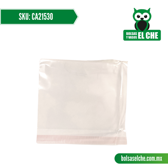 COD: CA21530 - CELOFAN CON ADHESIVO 21.5 CM X 30 CM - PAQ. CON 100 PZAS