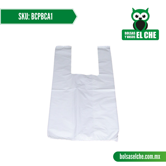 COD: BCPBCA1 - BOLSA TIPO CAMISETA PLASTICA BLANCA No. 1 - CONT. 1 KG