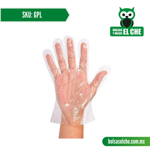 COD: GPL - CAJA DE GUANTES DE PLASTICO - PAQUETE CON 50 PARES