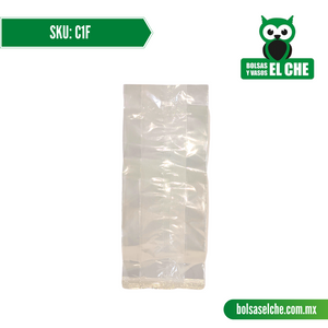 COD: C1F - CELOFAN CON FUELLE, PARA CONTENIDO DE 1.0 KG - PAQ. CON 100 PZAS.