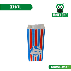 COD: BPAL - BOLSA PARA PALOMITAS - COLOR BLANCO - PAQ. CON 100 PZAS