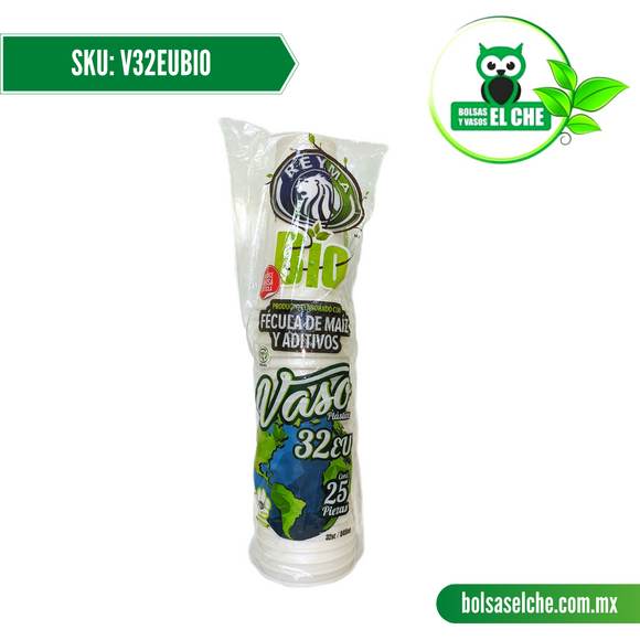 COD: V32EUBIO - VASO 32 EU BIODEGRADABLE BLANCO