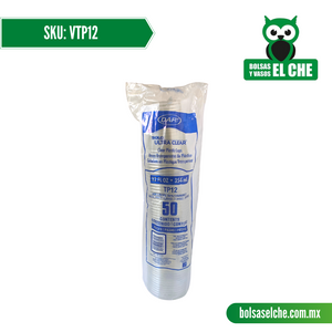 COD: VTP12 - VASO TRANSPARENTE DE 12 ONZAS - PAQUETE: 50 PZAS