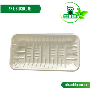 COD: BIOCHAGDE - CHAROLA BIODEGRADABLE - GRANDE - PAQ. CON 250 PZAS.