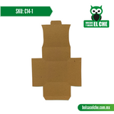 COD: C14-1 - CONTENEDOR CHICO MEDIDAS 12CM X 12CM X 8CM - CARTON - COLOR CAFÉ - PAQ. CON 25 PZAS