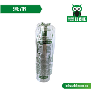 COD: VTP7 - VASO TRANSPARENTE DE 7 ONZAS - PAQUETE: 50 PZAS