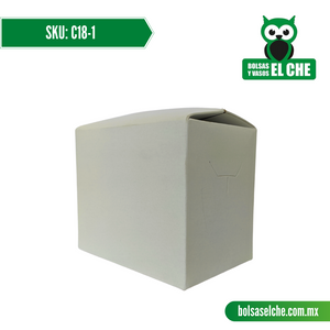 COD: C18-1 - CAJA CHICA No. 1 - CARTON - COLOR BLANCO - PAQ. CON 25 PZAS.