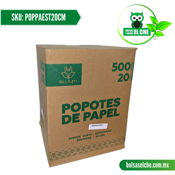 COD:POPPAEST20CM - POPOTE DE PAPEL ESTUCHADO 20CM LARGO - DIÁMETRO 6MM