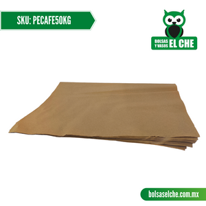 COD: PECAFE50KG - PAPEL ESTRAZA COLOR CAFÉ POR KILO