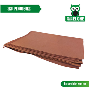 COD: PEROJO50KG - PAPEL ESTRAZA COLOR ROJO POR KILO