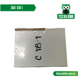 COD: C18-1 - CAJA CHICA No. 1 - CARTON - COLOR BLANCO - PAQ. CON 25 PZAS.