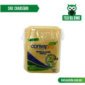 COD: CHA855BIO - CHAROLA BIODEGRADABLE LISA No. 855 - CONVERMEX - PAQ. CON 50 PZS