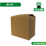 COD: C18-3 - CAJA CHICA No. 3 - CARTON - COLOR CAFÉ - PAQ. CON 25 PZAS.