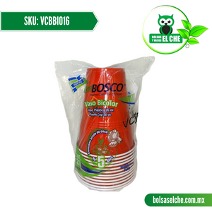 COD: VCBBIO16 - VASO CON BICOLOR BIODEGRADABLE