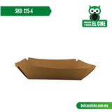 COD: C15-4 - CHAROLA - CARTON - COLOR CAFÉ No.4 MEDIDAS 16CM X 10CM X 6CM - PAQ. CON 25 PZAS