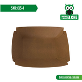 COD: C15-4 - CHAROLA - CARTON - COLOR CAFÉ No.4 MEDIDAS 16CM X 10CM X 6CM - PAQ. CON 25 PZAS