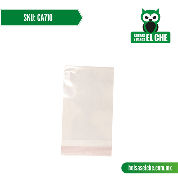 COD: CA710 - CELOFAN CON ADHESIVO 7 CM X 10 CM PAQ. 100 PIEZAS