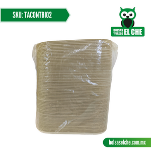 COD: TACONTBIO2 - TAPA PARA EL CONTENEDOR No. 750 CON DOS DIVISIONES NATURAL - CONVERMEX - PAQ. CON 125 PZAS.