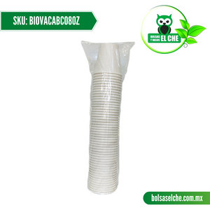 COD: BIOVACABCO8OZ - CONVERMEX - VASO PARA CAFÉ BLANCO 8 Onzas