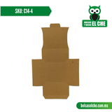 COD: C14-4 - CONTENEDOR MEDIANO MEDIDAS 13CM X 13CM X 10CM - CARTON - COLOR CAFÉ - PAQ. CON 25 PZAS