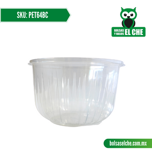 COD: PET64BC - BOWL DE 64 ONZAS - TRANSPARENTE -  PAQ. CON 63 PZAS.