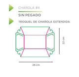 COD: CH16-10-6 - CHAROLA No. 4 MEDIDAS: 16CM LARGO X 10CM ANCHO X 6CM ALTO - ECOLOGICO - PAQ. CON 25 PZS