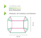 COD: CH16-15-6 - CHAROLA No. 5 MEDIDAS: 11CM LARGO X 7CM ANCHO X 4CM ALTO - ECOLOGICO - PAQ. CON 25 PZS